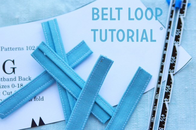 How to sew belt loops 